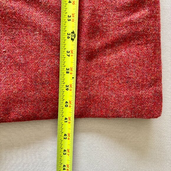 Vintage Cranberry Wool Tweed Weave Coat with Bakelite-Look Buttons Medium - Picture 16 of 16